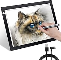 KIVOTAC 9x12 Inch Ultra-Thin LED Light Pad for Tracing, Drawing, Diamond Art, Vinyl Weeding - Adjustable Brightness USB Light Box