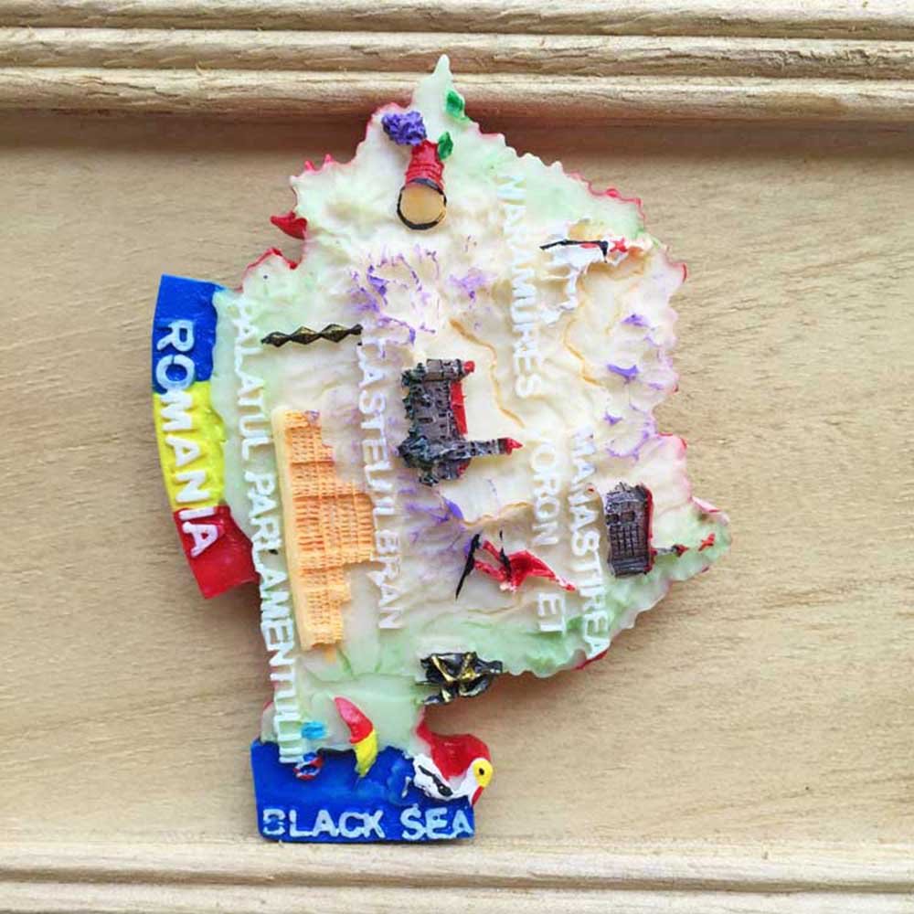 Magnete Frigorifero Romania 3D | Souvenir Turistico In Resina