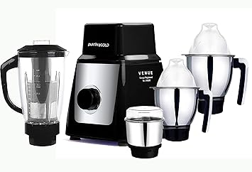 Platinagold Silent Mixer Grinder Heavy Duty Copper Motor (Mixer Grinder 750 watt 4 Jar Juicer, Black)