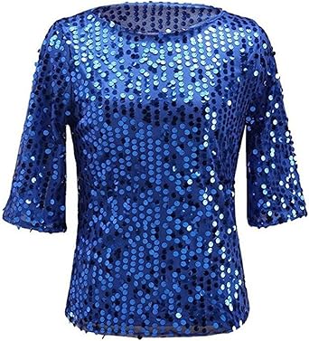 blue sequin tops