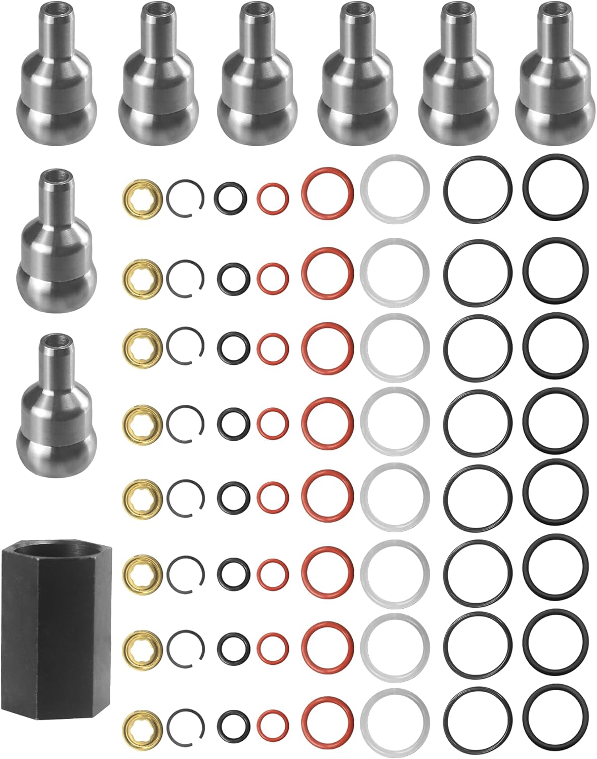 High-Pressure Oil Rail Ball Tube Socket Oil Rail Leak Repair Kit for 2003-2010 Ford 6.0L Powerstroke