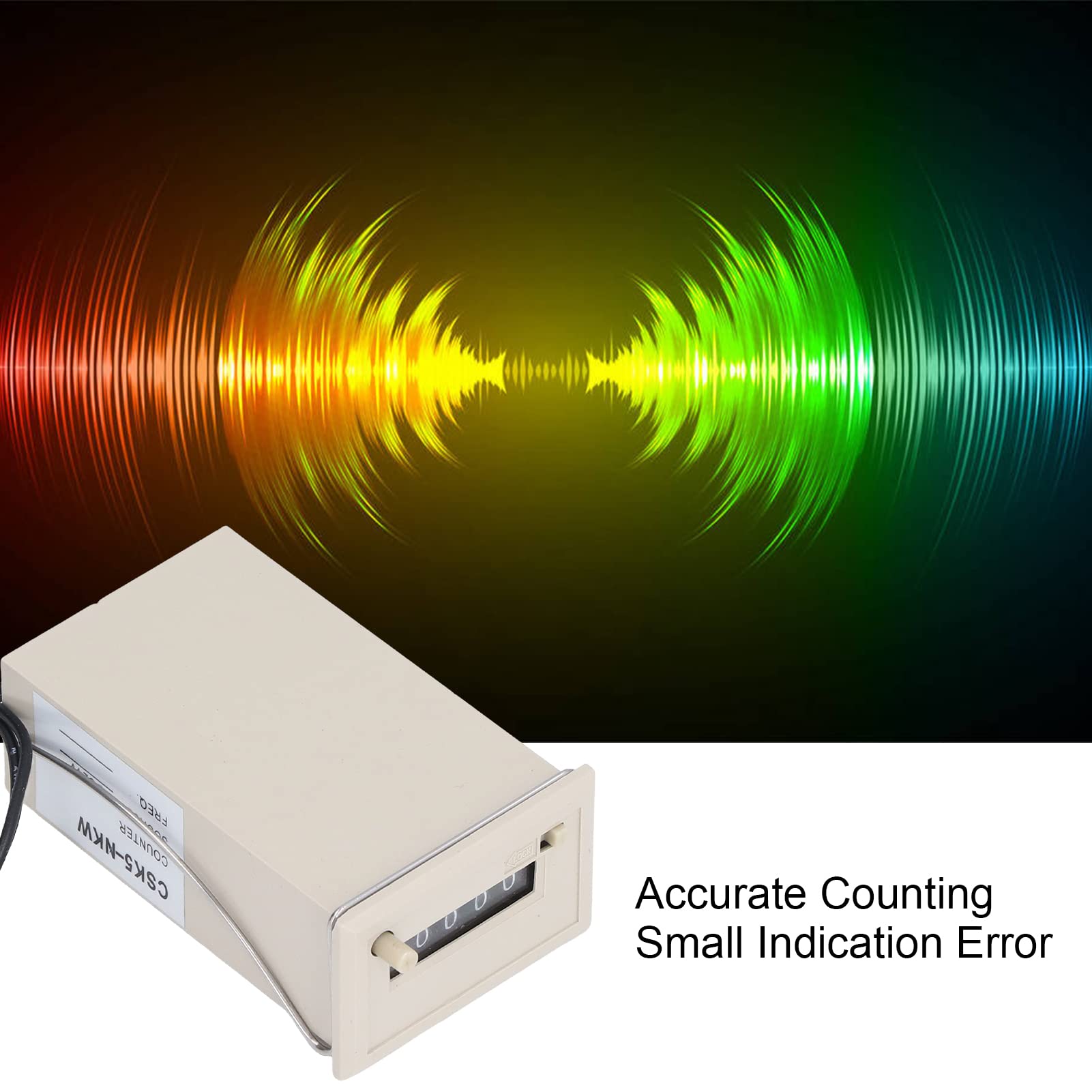 Pulse Counter, DC24V Electronic Counter Accurate Counting 5 Digit Display Electromagnetic Counter Small Indication Error for Textile Machinery