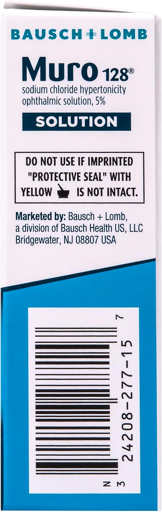 Muro 128 Solution Sodium Chloride Hypertonicity Ophthalmic Solution 5%, Temporary Relief of Corneal Edema, 0.5 fl oz (15 mL) (Pack of 2)