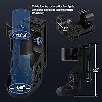 Vista 6 de Linterna Táctica 1200 Lúmenes de Alta Potencia Linterna de Cinturón de Servicio para Aplicación de la Ley, Linterna de Policía Premium con Funda