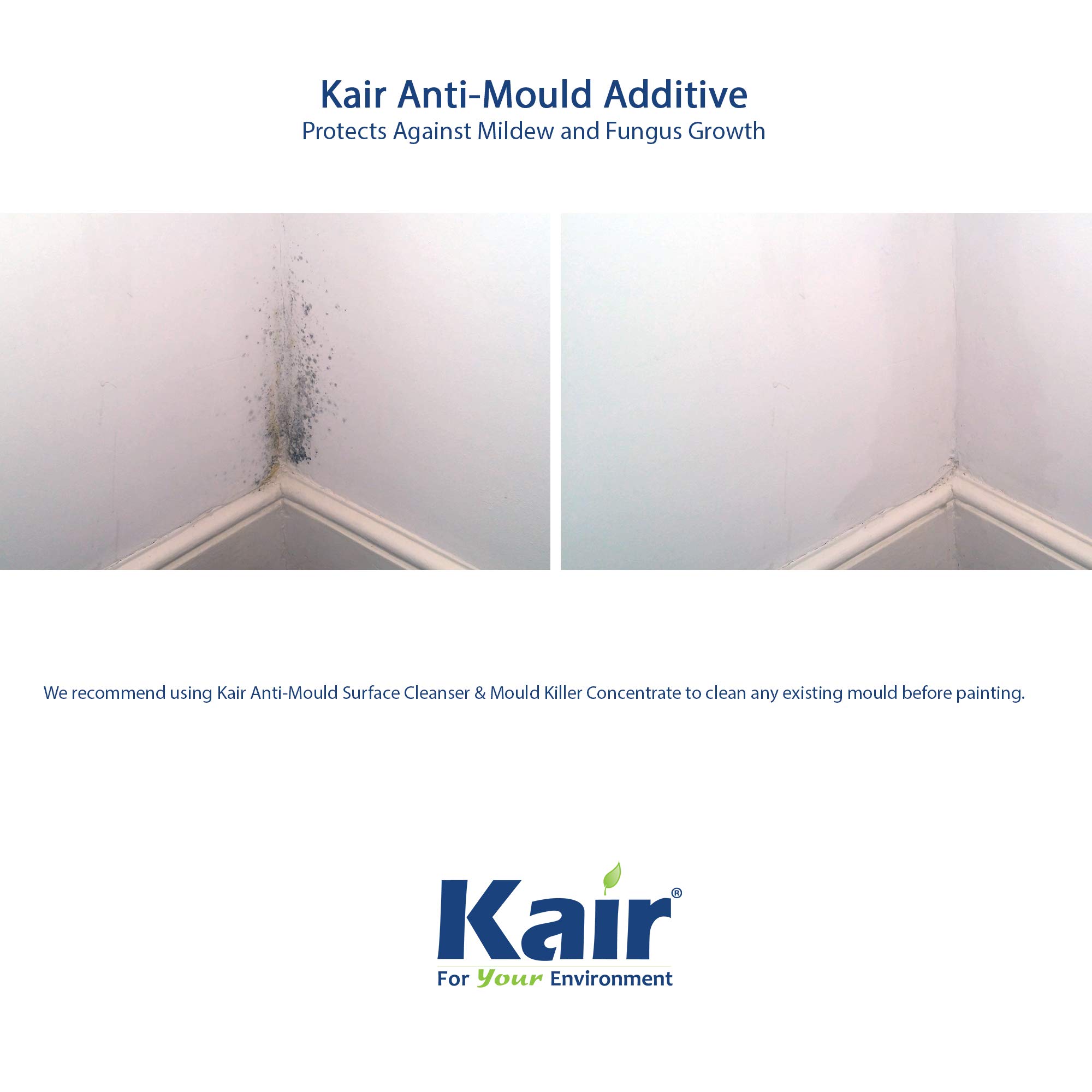 Kair AntiMould Additive for Emulsion & Gloss Paint 50 ml Protects