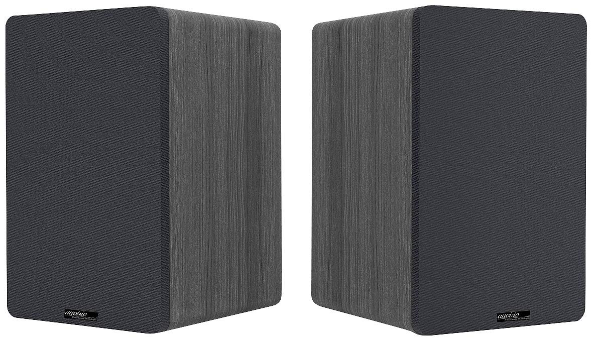 auvisio Lautsprecherbox: Aktives Stereo-Regallautsprecher-Set, Holz-Gehäuse, Bluetooth 5, 120 W (Funklautsprecher, Lautsprecher iPad, CD)