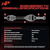 Vista 3 de A-Premium Conjunto de eje de eje CV compatible con Volkswagen Beetle 2003 2004 2005 2008 1.8L 2.0L, repuesto # 1J0407271NE 1J0407271NF