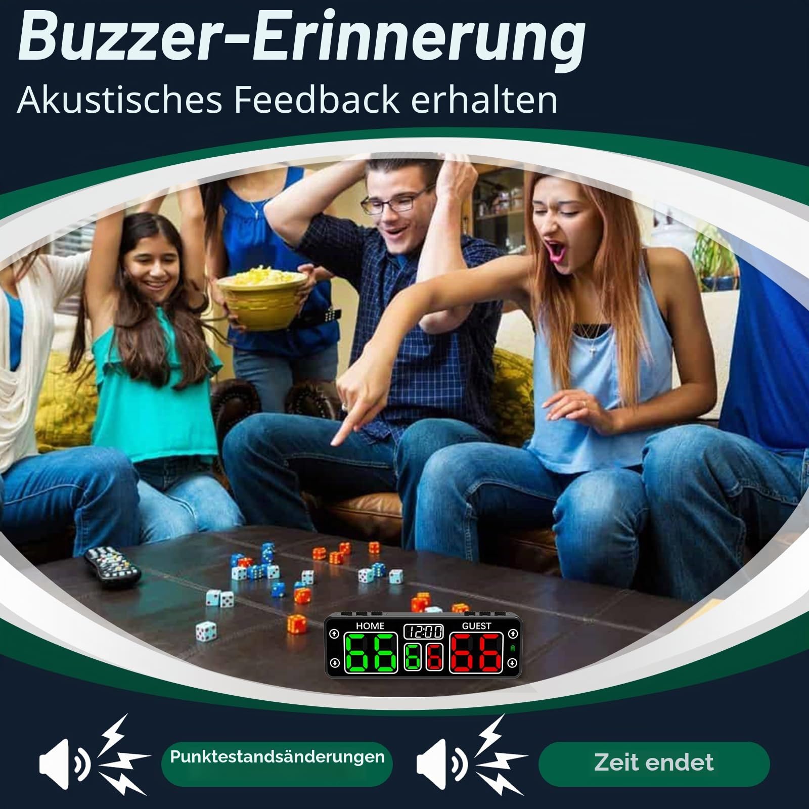 YZ Digitale Anzeigetafel mit Timer, Mini-Magnetanzeige, elektronisch, LED, tragbar, Punktezähler, Basketball, Cornhole Scoreboard, für Indoor- und Outdoor-Spiele