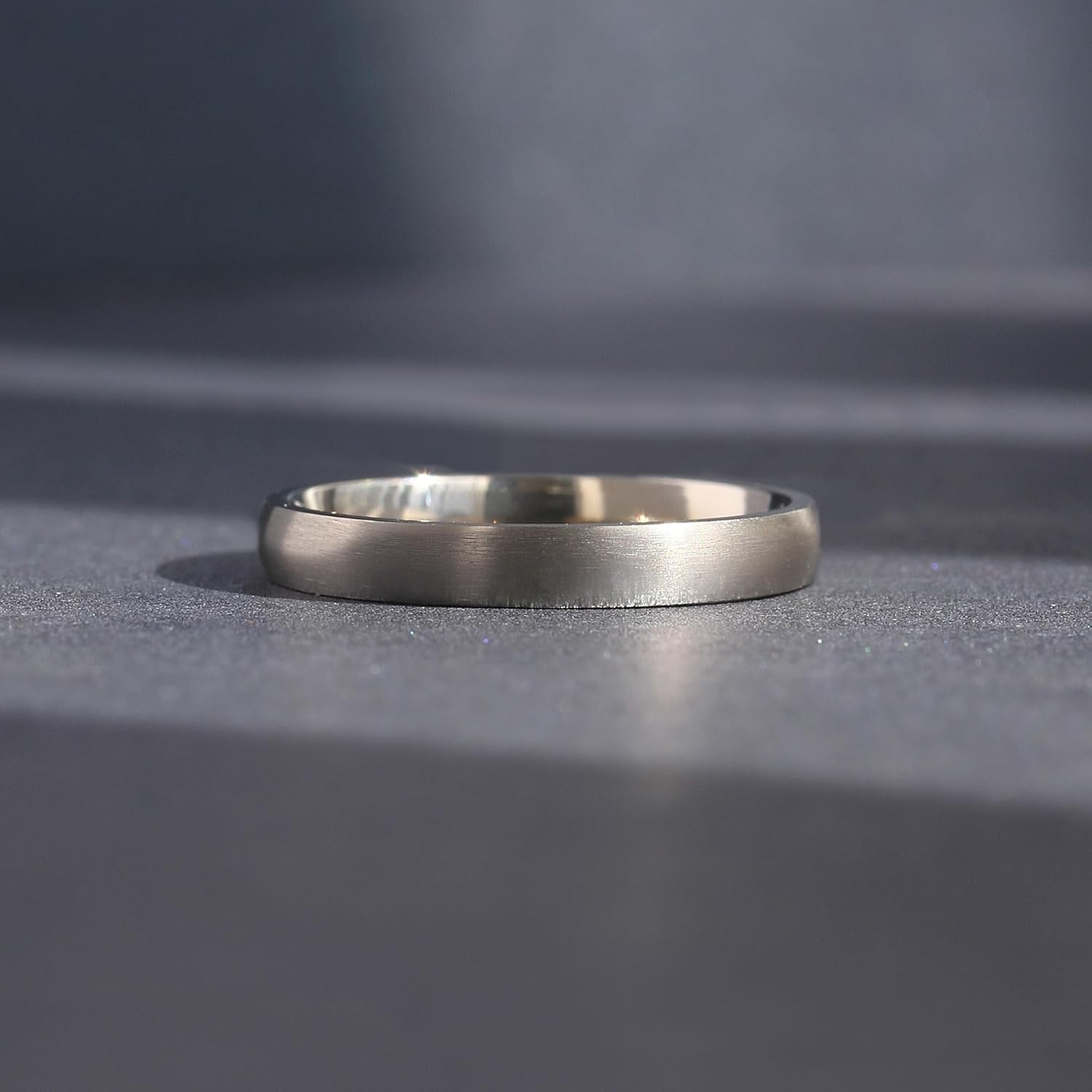 DoubleAccent 3MM Comfort Fit Stainless Steel Wedding Band Satin Finished Classic Domed Ring (Size 5 to 12)