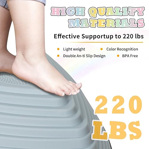 Miniatura 6 de MammalGol - Piedras de equilibrio para niños, escalones de salto para interiores o exteriores, juguetes de ejercicio y equipo de coordinación para