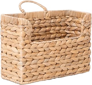 GYASVWU Water Hyacinth Hanging Basket with Handle, Woven Wall Baskets St...