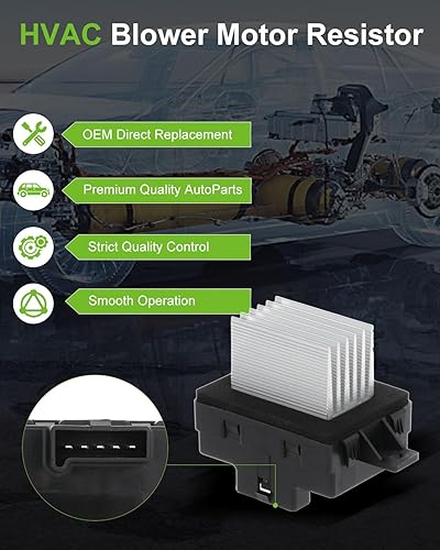 Miniatura 1160 de SCITOO Resistencia de motor de ventilador HVAC para 2008-2013 para Chrysler 300/2008-2016 para Town & Country/2008-2010 para Dodge Charger/2008-2018