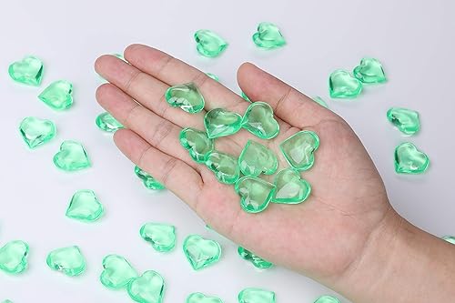 Miniatura 2 de 100 piezas de cristales en forma de corazón dispersos para mesa de boda, gemas acrílicas, decoración de fiesta de despedida de soltera, adornos de