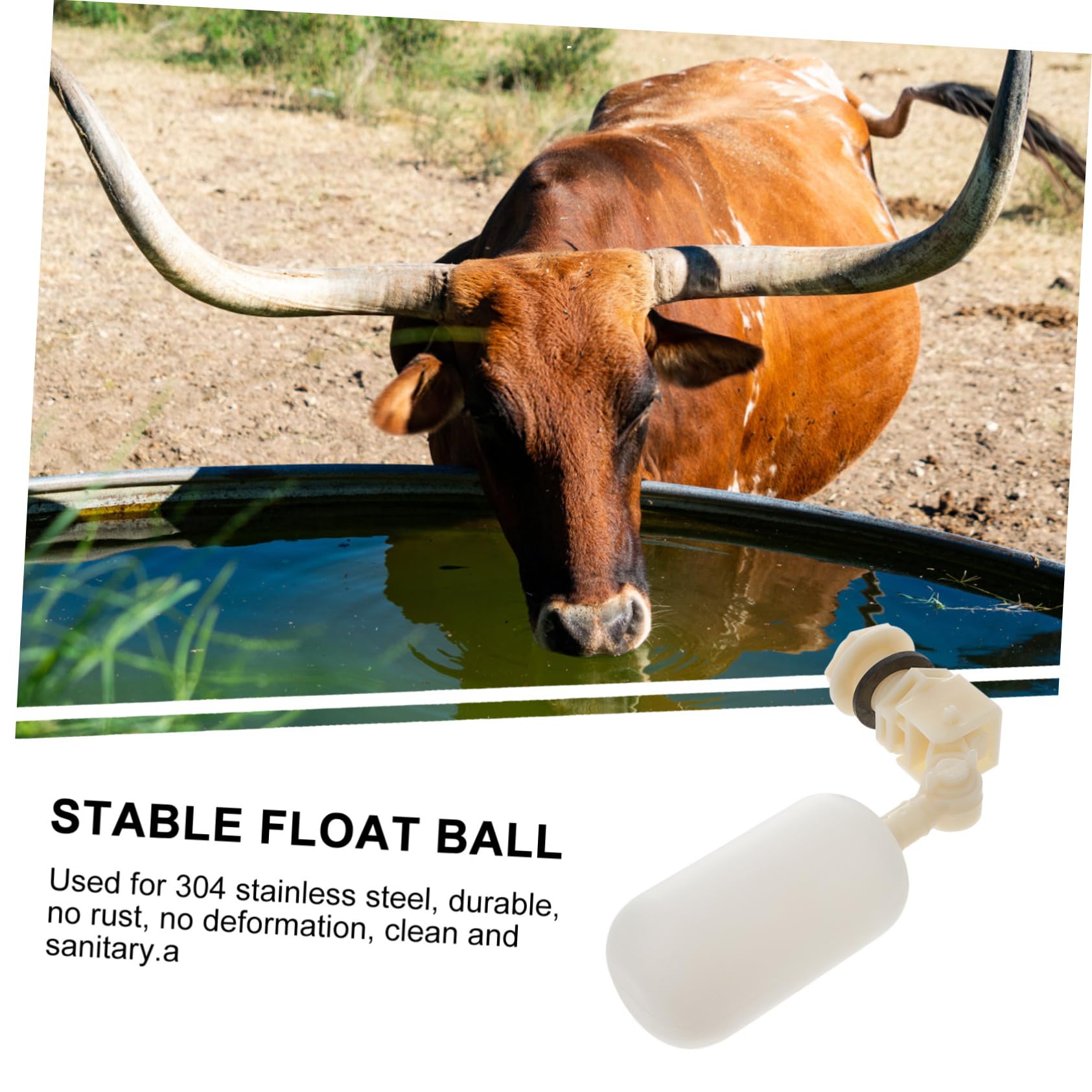 WOONEKY 2pcs Farm Supplies Stable Float Ball Valve Float Valv