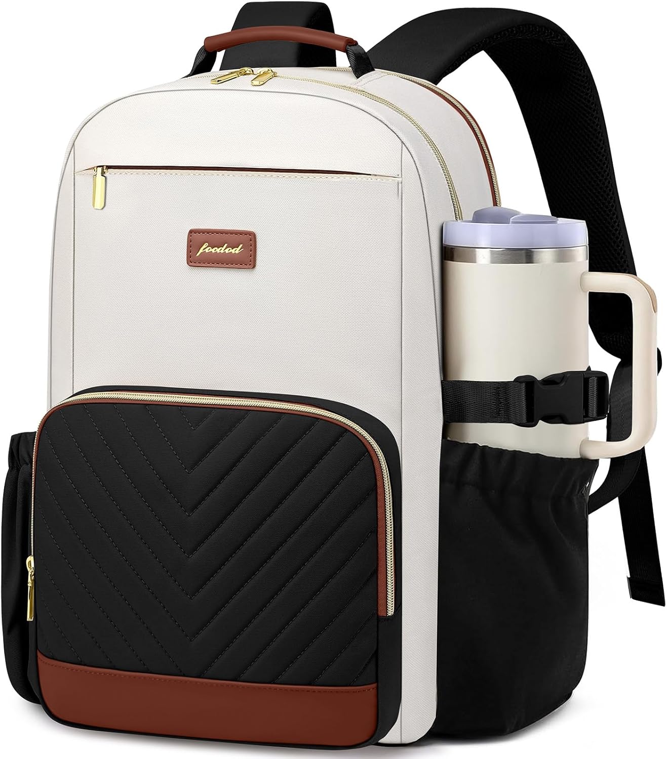 Laptop Backpack for Women Bookbag: 15.6 inch Work School Backpacks with Pouch Pocket for Large Capacity Cup & USB Charger College Book Bag Travel Business Nurse Teacher Bookbags Anti-theft Back Pack