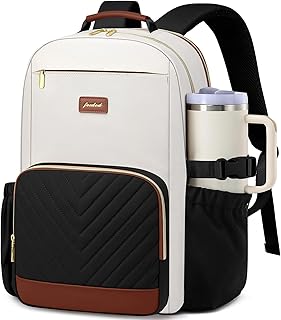 Focdod Laptop Backpack for Women Bookbag: 15.6 inch Work School Backpacks with Pouch Pocket for Large Capacity Cup & USB Charger College Book Bag Travel Business Nurse Teacher Bookbags Anti-theft Back Pack