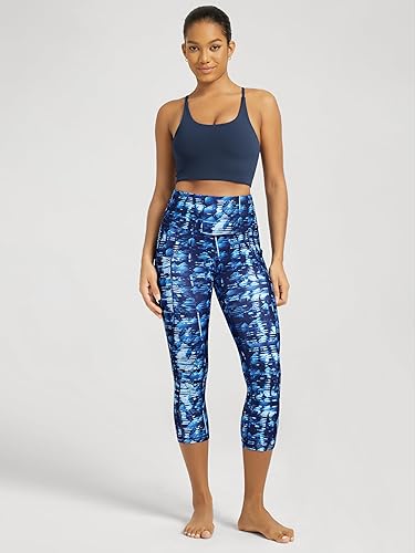 Miniatura 575 de ODODOS - Leggings tipo capri de mujer, no se traslucen y modelan el abdomen, con cintura alta y bolsillos; para hacer yoga, atletismo, ejercicio