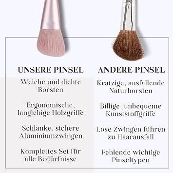 Make Up Brush Set 11 Pieces - Makeup Brush for Foundation Powder Concealer Highlighter Contour Eyeshadow & Blush - Cosmetic Brush