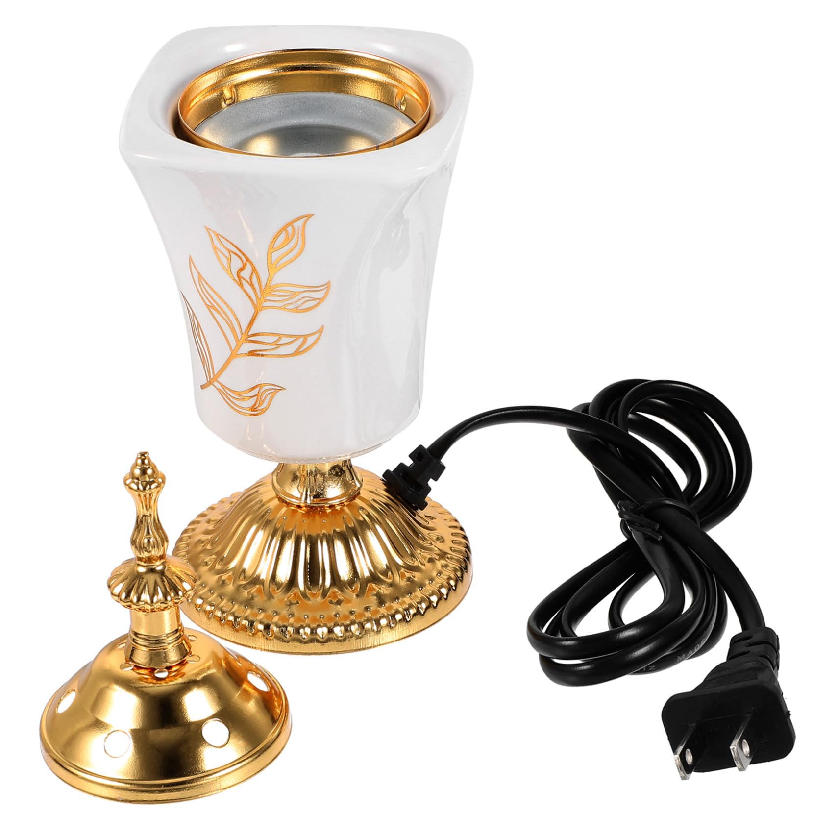 Holibanna Electric Incense Burner Middle Eastern Style Desktop Censer for Yoga Spa Aromatherapy Home Decor Plug-in 7.87X2.75X2.75In