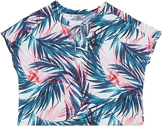 بلوزة منقوشة بأكمام قصيرة وياقة مطوية للنساء، من ال سي وايكيكي