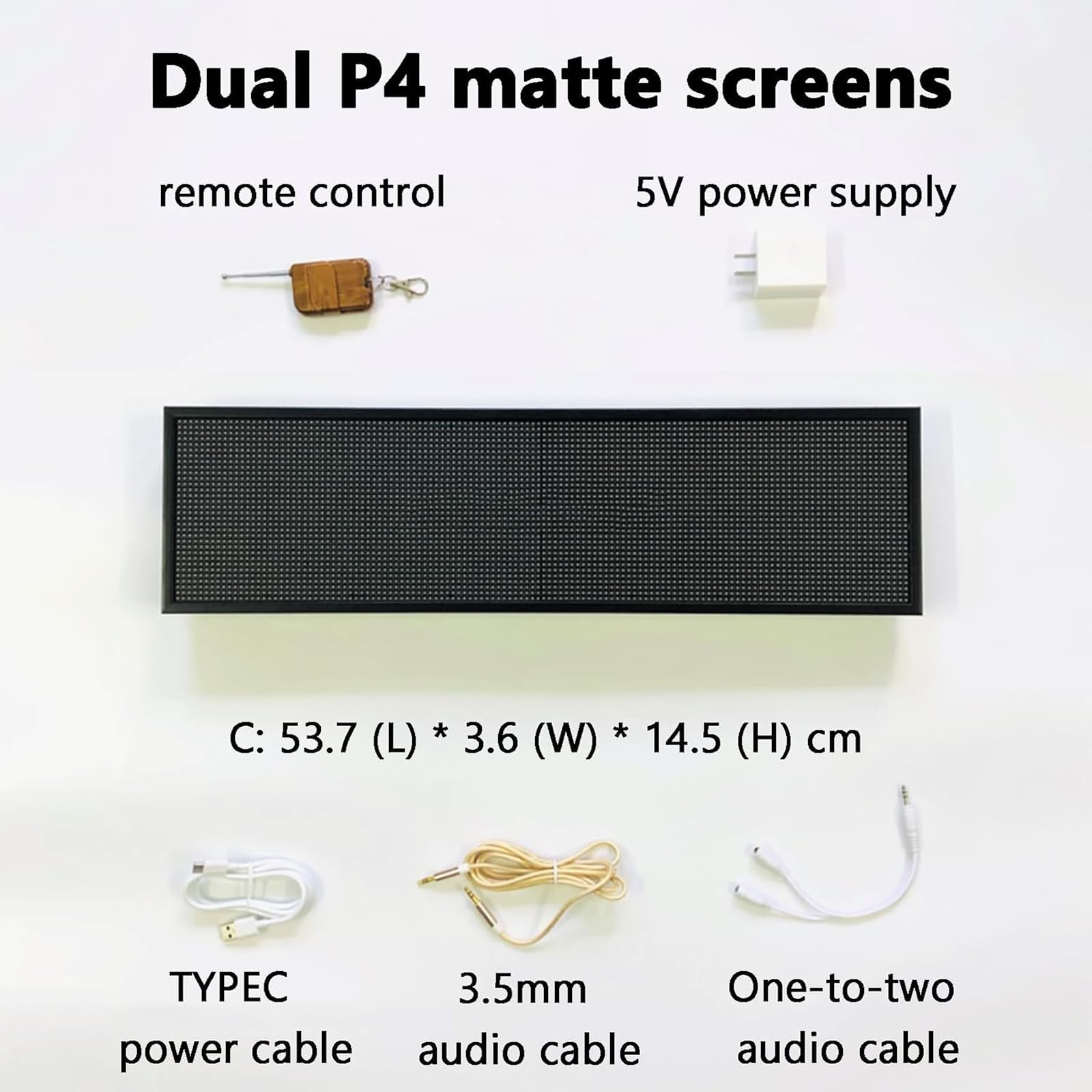 Analizator wyświetlania spektrum muzyki LED, dynamiczne światło rytmowe RGB Audio z 7 trybami muzyki, 49 efektami świetlnymi, zegarem cyfrowym, sterowaniem głosem i linią