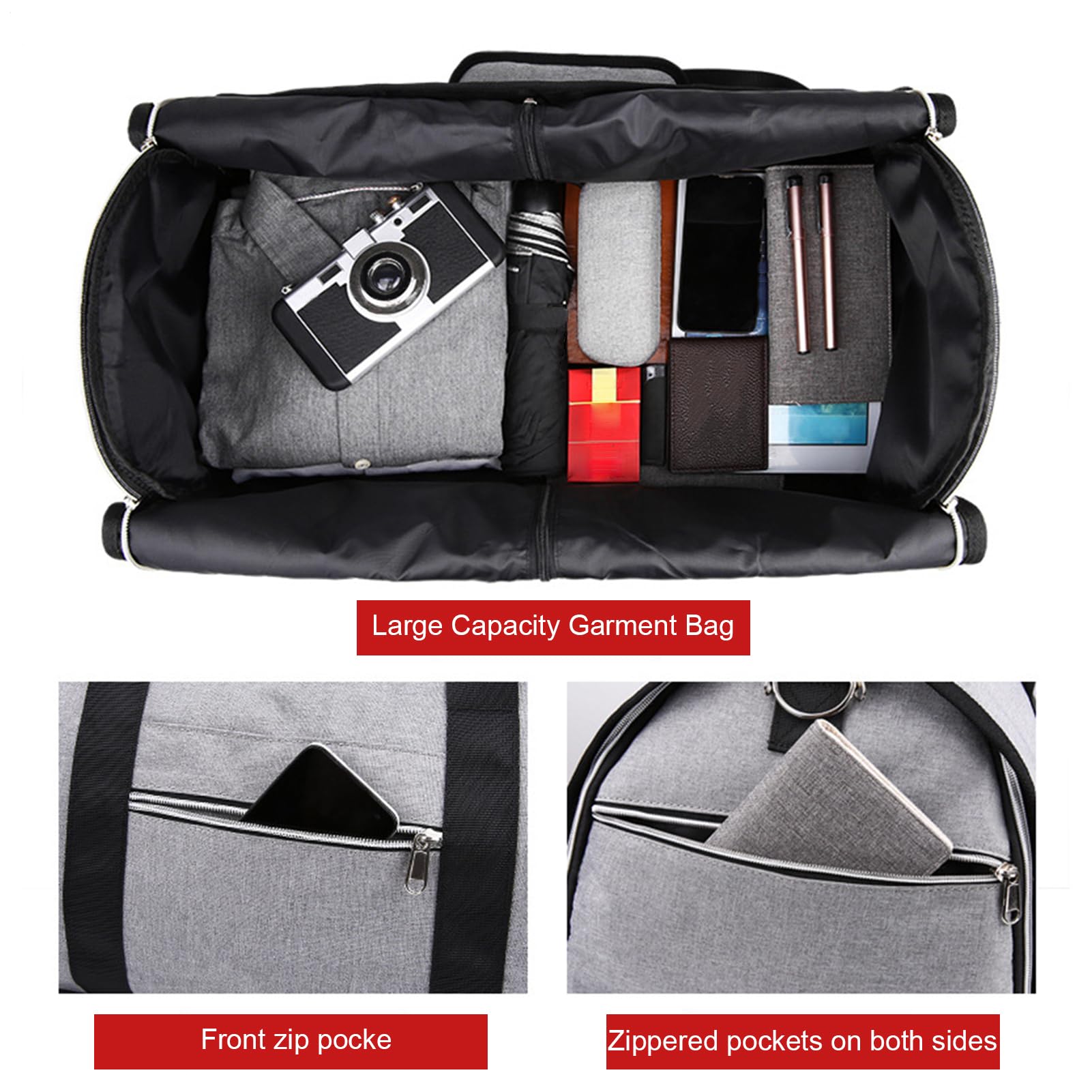 Bolsa Porta Trajes De Cabina Portador De Ropa Plegable