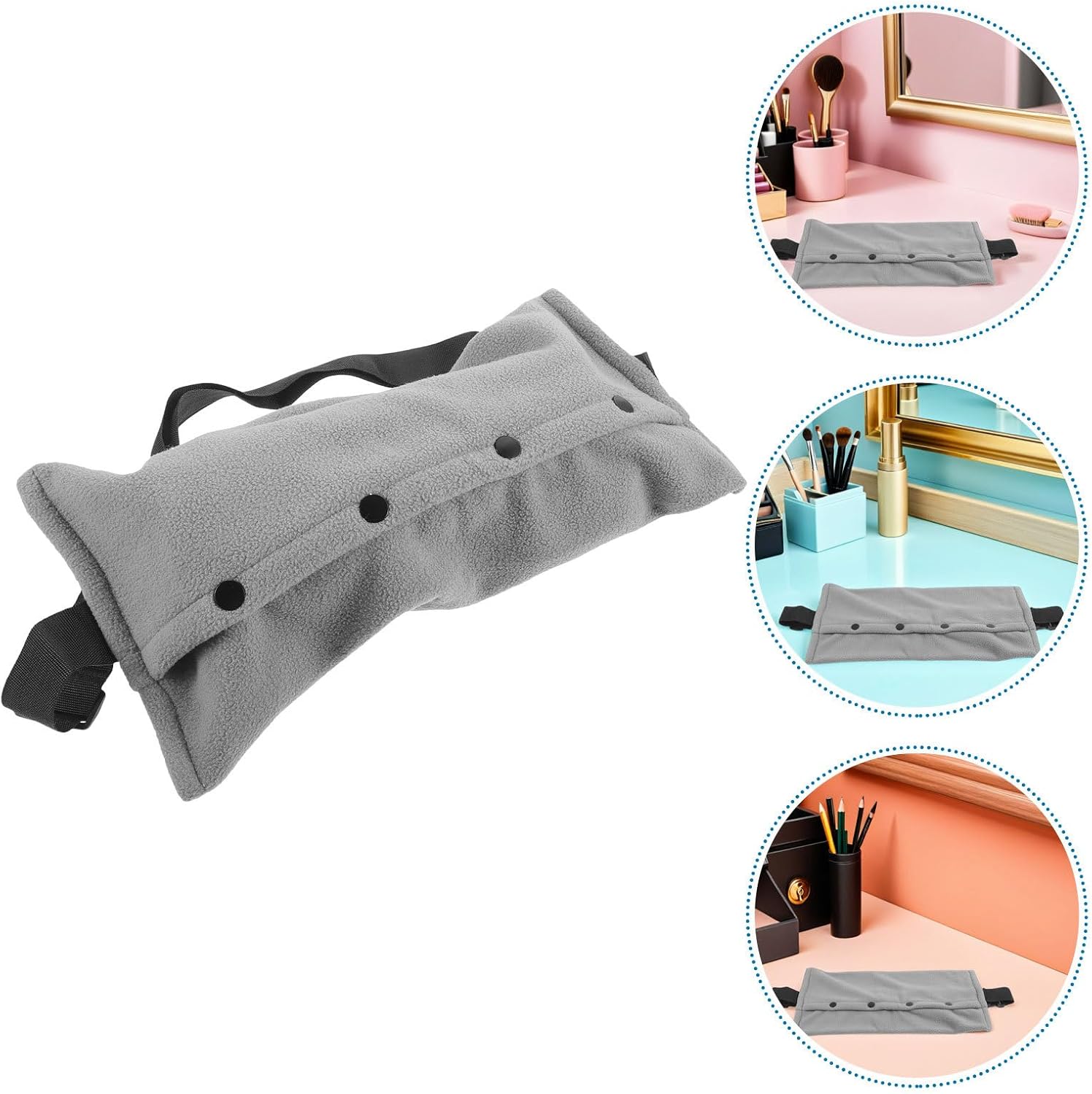 Reptile Sling Carrier with Adjustable Strap, 2pcs Small Animal Travel Bag for Bearded Dragon and Lizard, Chest Backpack for Outdoor Pet Transport, Elegant Gray