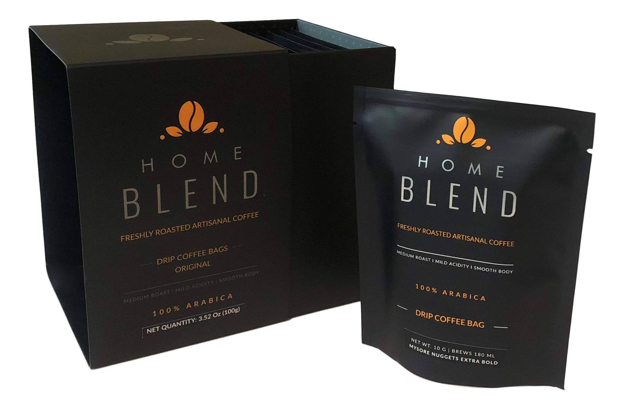 Home Blend Coffee Roasters - Drip Coffee Bags - Pack of 10 - Vienna (Dark Roast)