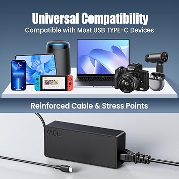 50 Pack 90W USB C Laptop Charger Compatible with Lenovo ThinkPad X1 Carbon T14, Yoga 7/9; HP Spectre x360/Envy; ASUS ZenBook/VivoBook; Acer Swift/Spin; Chromebook, Windows PD Type-C Power Adapter