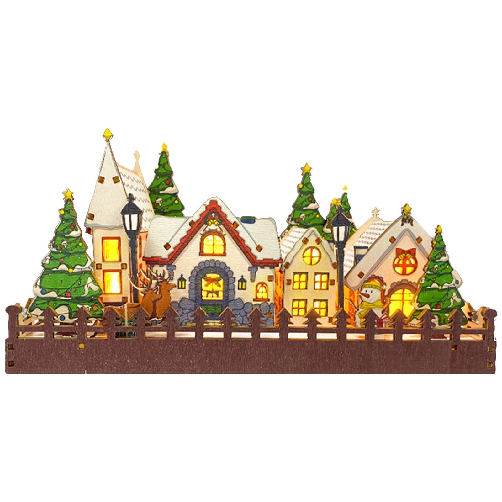 Amazon.co.jp: クリスマスビレッジライト - 冬のシーンLEDクリスマス