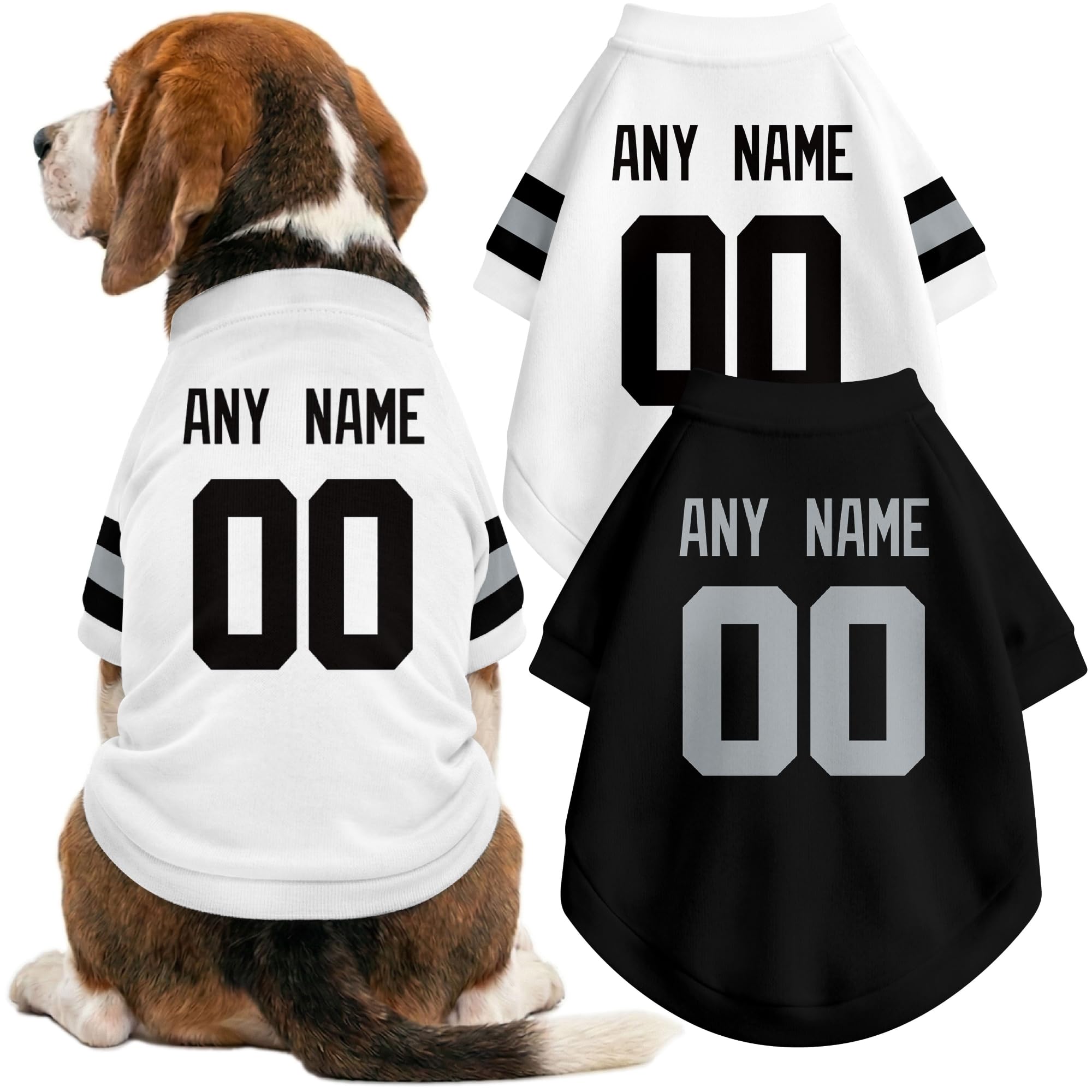 Las Vegas Dog Clothes Jersey Style Custom Pet T Shirt with Personalized Name Number for Small Medium Large Dogs