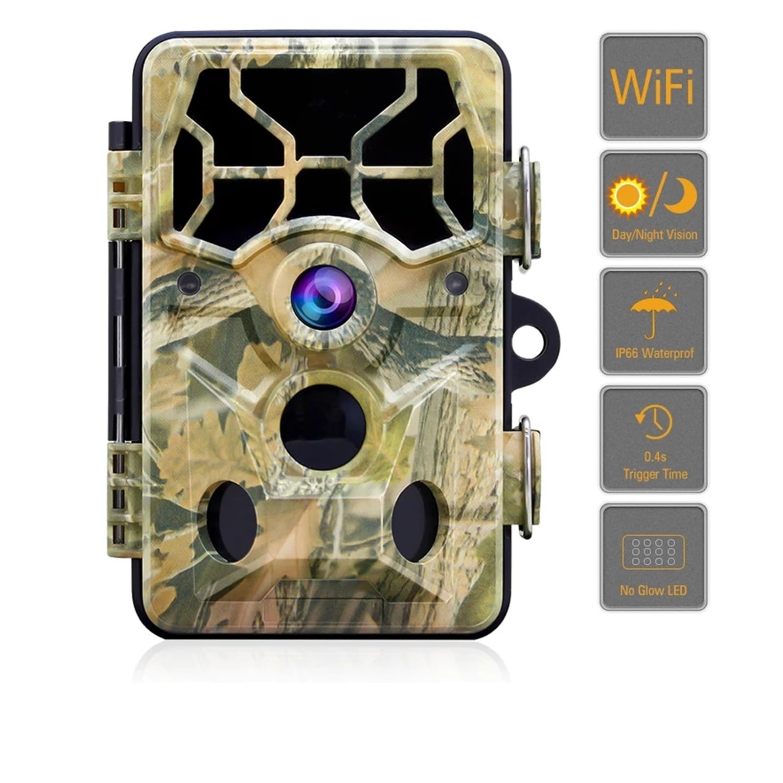 Kamera Obserwacji Dzikiej Przyrody Bluetooth WiFi Wildlife Trail Camera Fotopułapka Kamery myśliwskie LCD Bezprzewodowa kamera śledząca do nadzoru