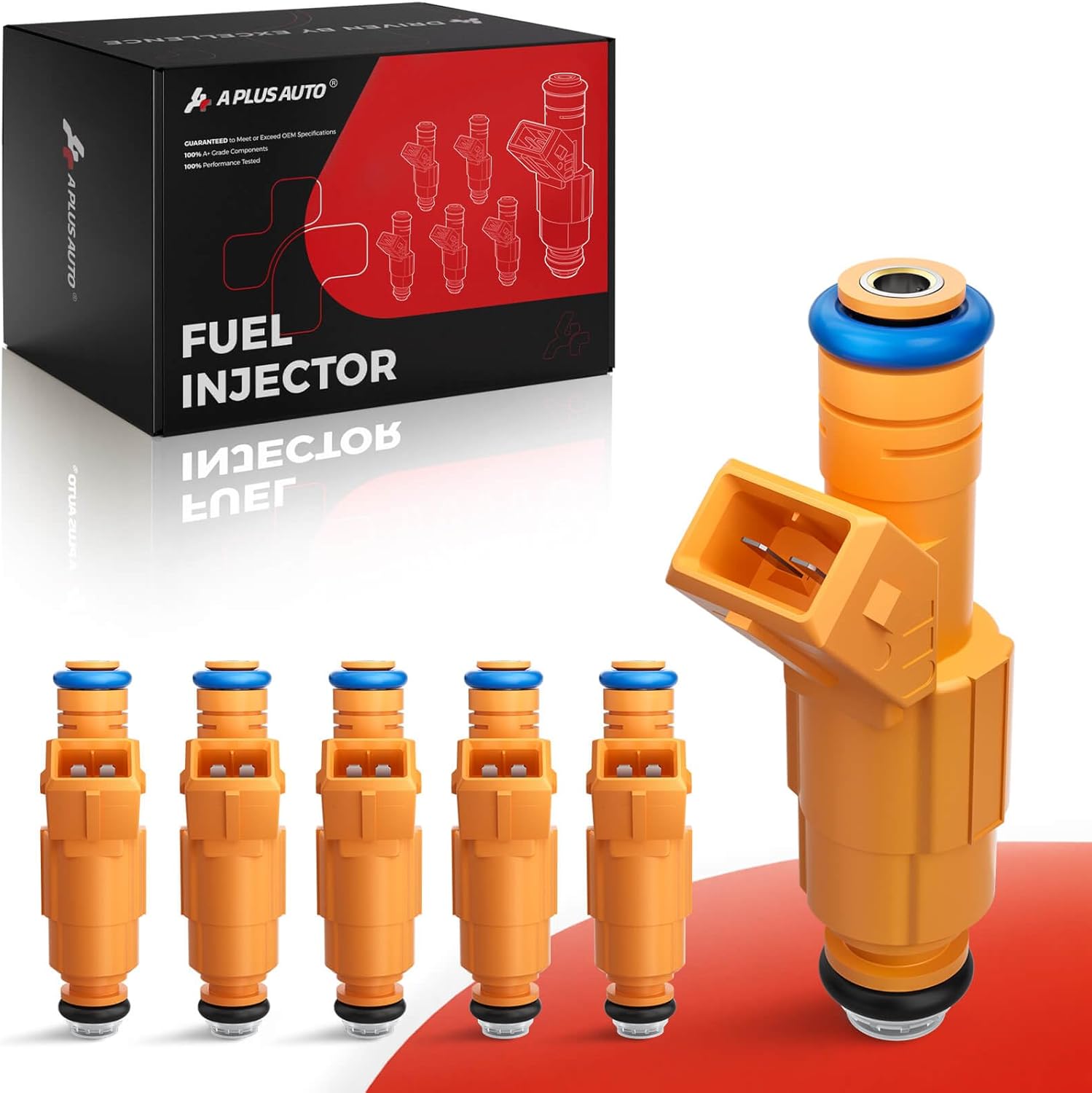 Fuel Injectors Set of 6, Compatible with Jeep Cherokee 1989-1998, Comanche 1987-1992, Grand Cherokee 1993-1998, Wrangler 1991-1995 1997-1998-L6 4.0L, Gas, Replace 0280155710, 280155703