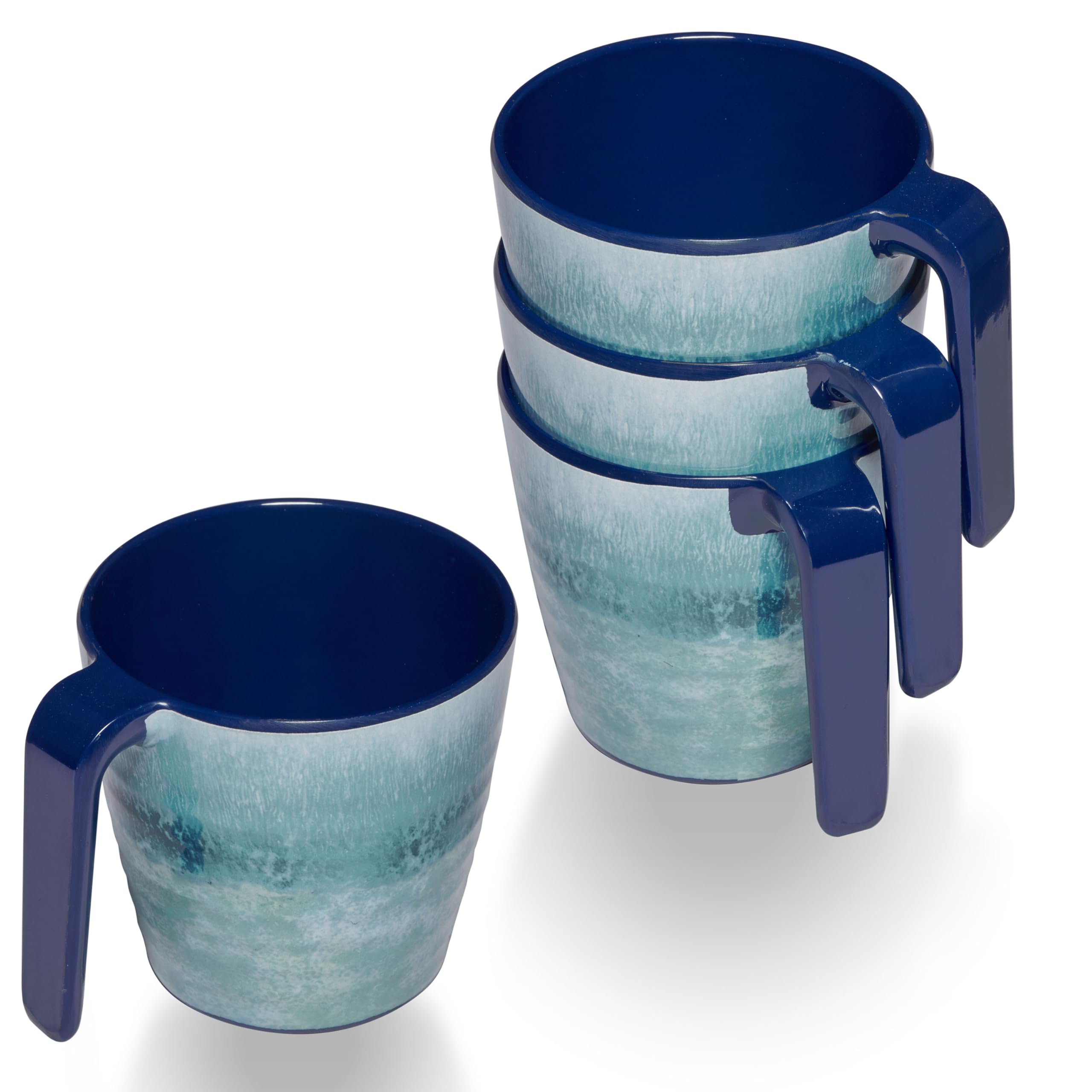 Melamin Geschirr Set Adria Blue - 18-teilig Für 6 Personen Camping Geschirr