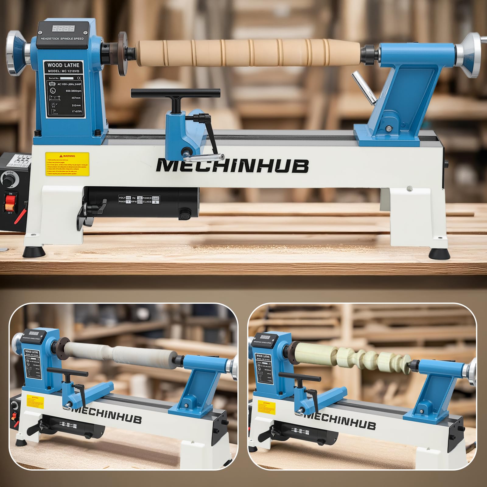 Tisch-Holzdrehmaschine, 30,5 x 45,7 cm, Holzdrehmaschine (30,5 x 45,7 cm)