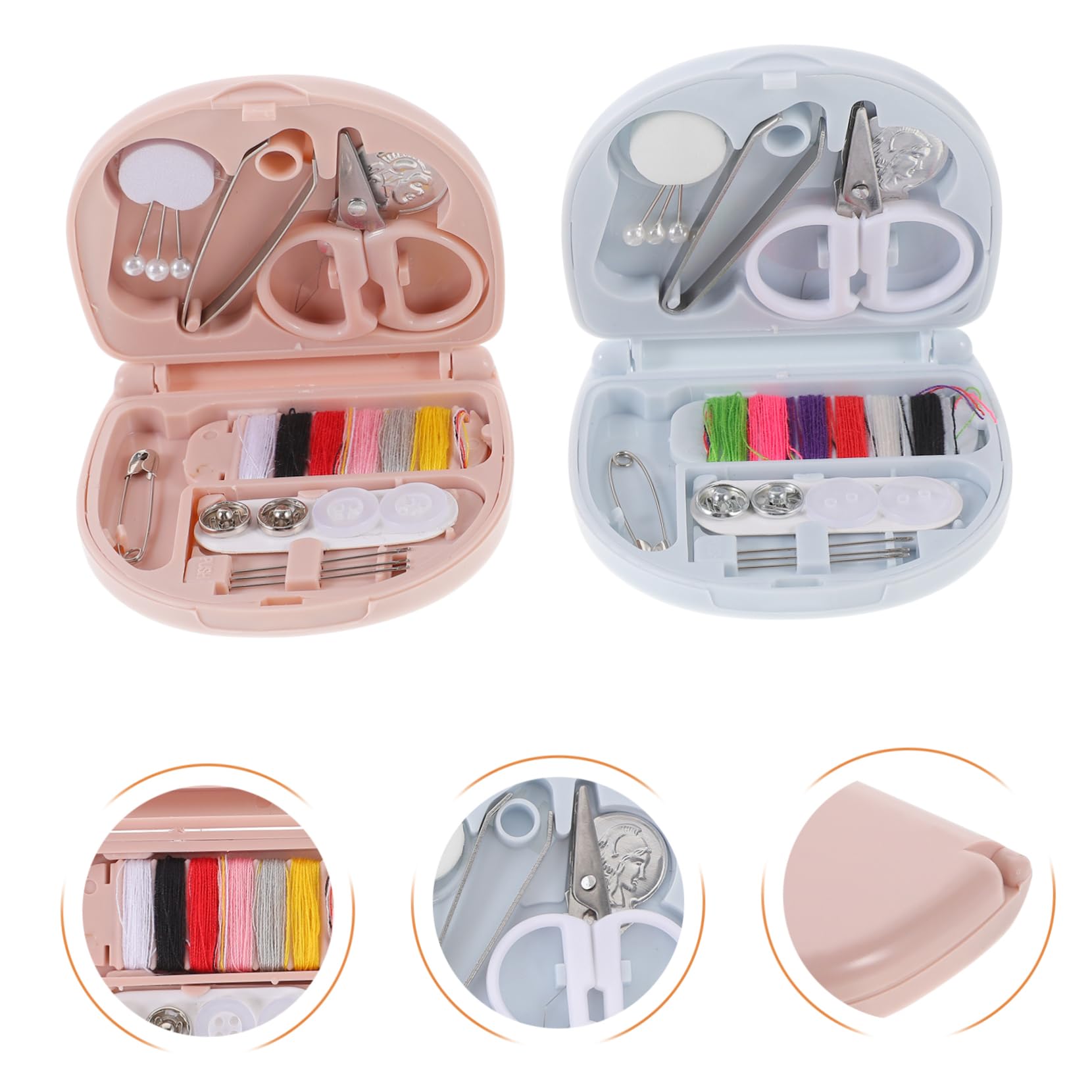 Scatola Kit Cucito da Casa Portatile 8 Set in Plastico