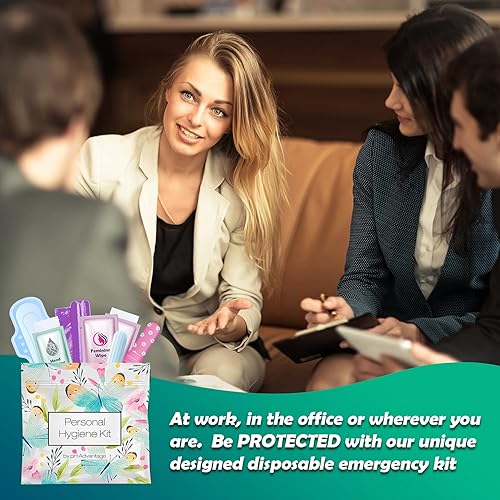 Miniatura 6 de Kit menstrual todo en uno, paquete de 10 unidades  Comodidad sobre la marcha  Paquete de kit de período para viajes, preadolescentes y adolescentes