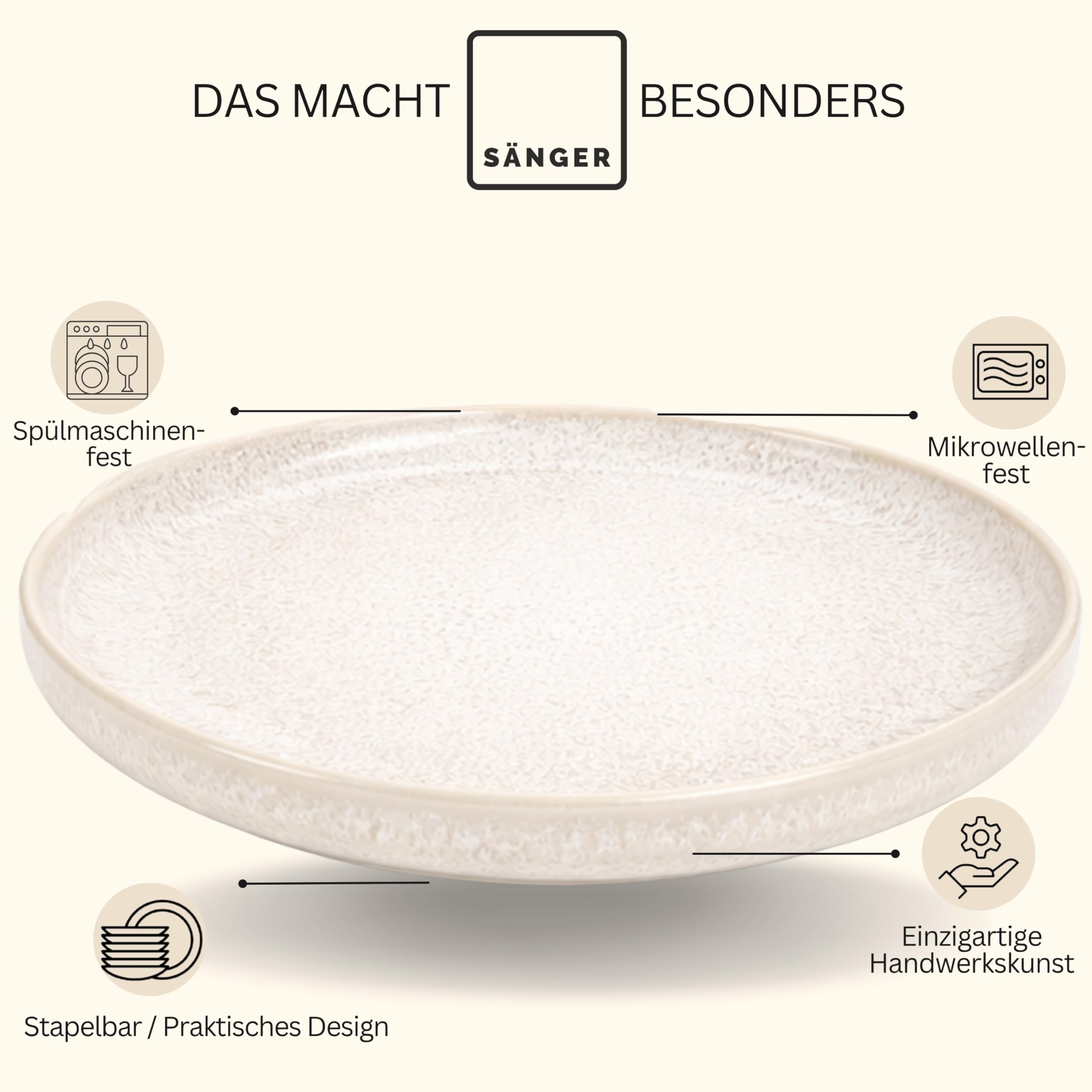 Sänger Dessertteller Set Korfu 4 tlg – Bild 4