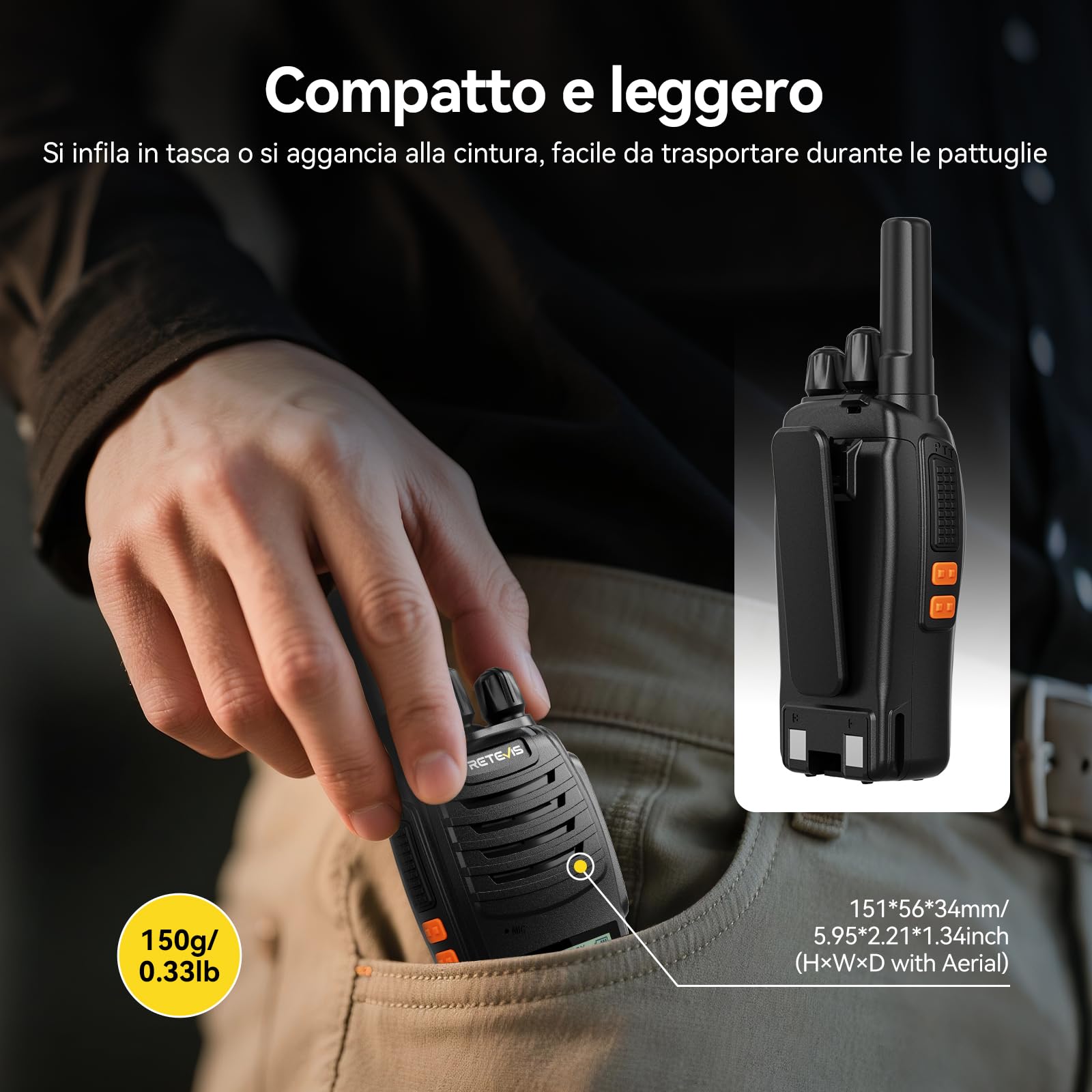 Retevis H777D Walkie Talkie PMR446, Ricetrasmittenti con Caricabatterie a 10 Vie, Display LCD, Wolky Toki Portatile con Auricolare per Sicurezza, Hotel (Confezione da 10)