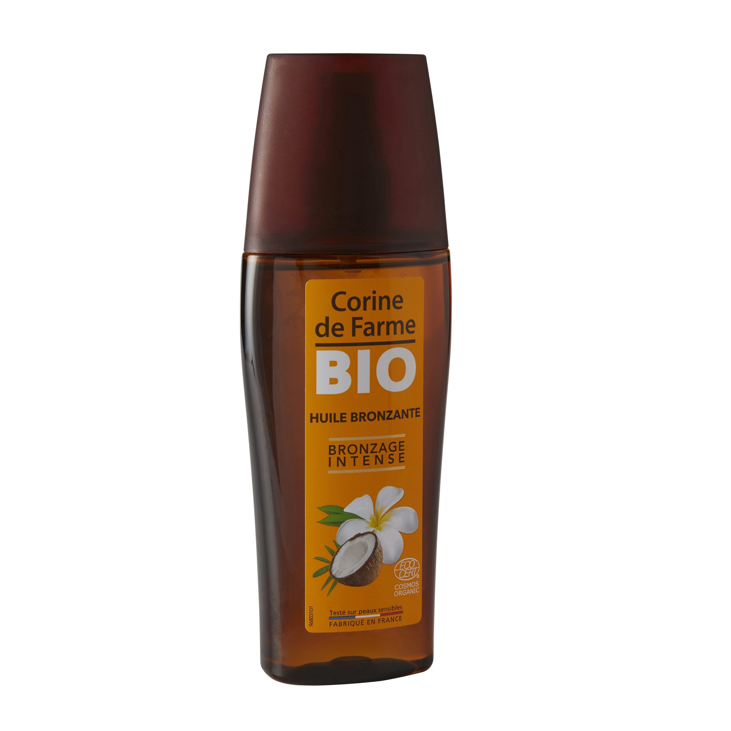 Corine de Farme - Huile Ultra Bronzante - Certifiée Bio - Pour Peaux Mates/Déjà Bronzées - Bronzage Rapide et Intense - Huile de Coco - Parfum des Îles - 150 ml