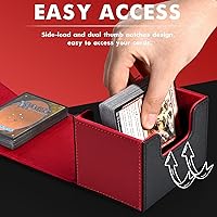 Vista 19 de ZLCA MTG YuGiOh - Caja de cartas para cartas intercambiables, MTG YuGiOh con capacidad para más de 100 tarjetas de una sola funda, caja