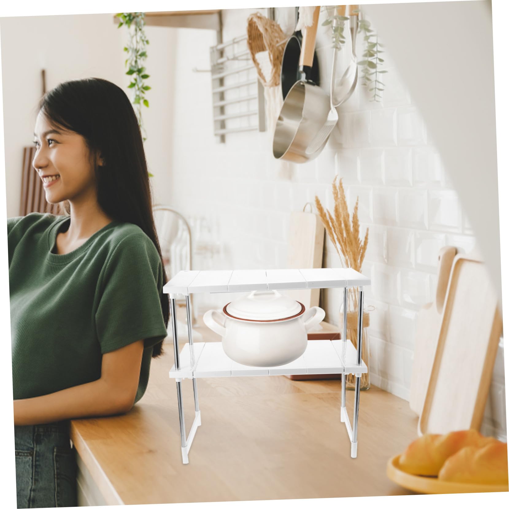 Soporte para Horno de Acero Inoxidable Ajustable de Cocina