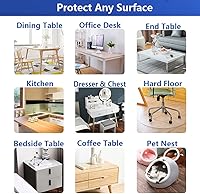 Vista 6 de Protector de plástico transparente para escritorio de oficina, almohadilla para teclado, tapete para computadora, protector de mesa, mantel