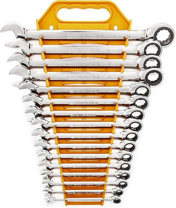 GEARWRENCH 16 Piece 72T Ratcheting Combination Metric Wrench Set | 9416