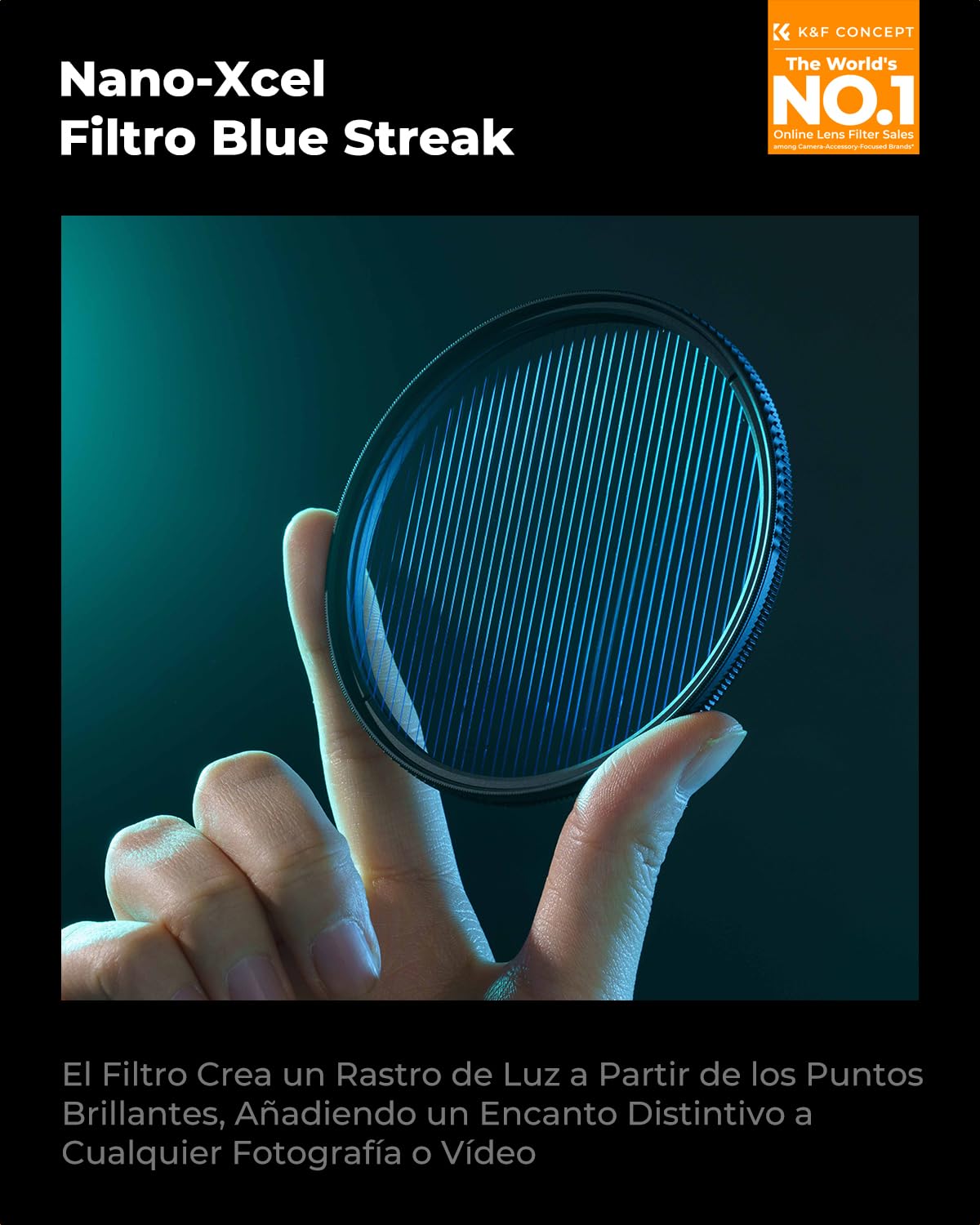 K&F CONCEPT Nano-Xcel Blue Streak Filtro 67mm