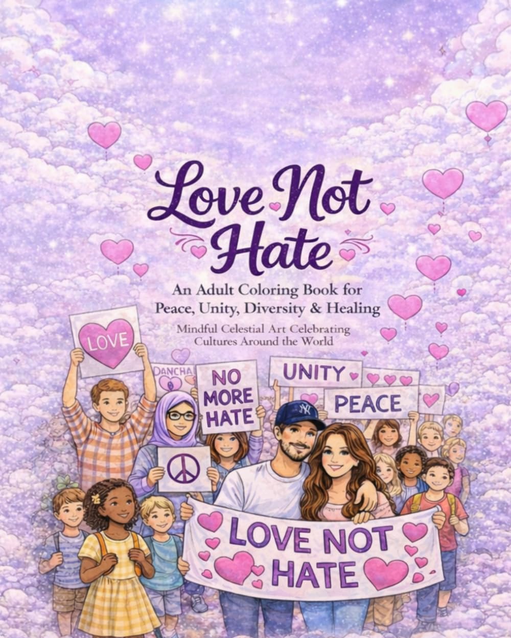 Love Not Hate: An Adult Colouring Book for Peace, Unity, Diversity & Healing