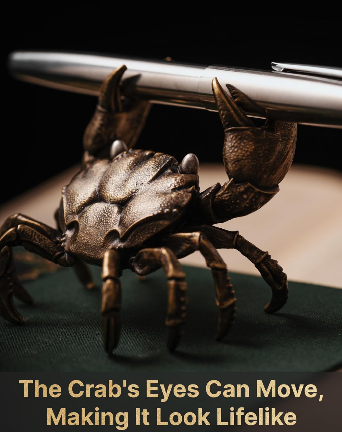 COPPERTIST.WU Crab Pen Holder Cute Creative Pencil Organizer for Office Desk Accessories, Desk Trinkets, or Funny Gifts for Crab Lovers