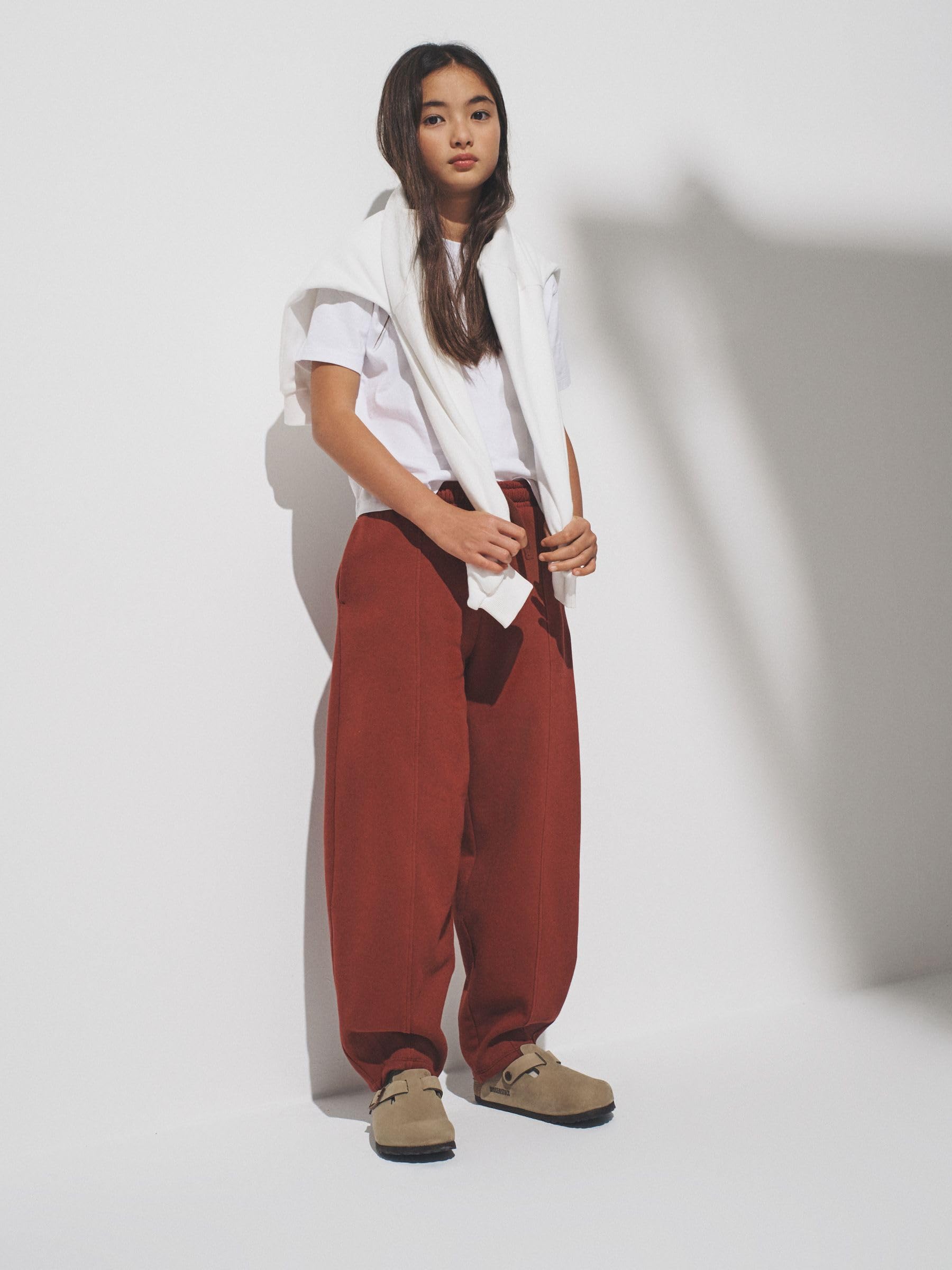 THE SET Niñas Pack de 2 Pantalones de chándal de Corte Barrel