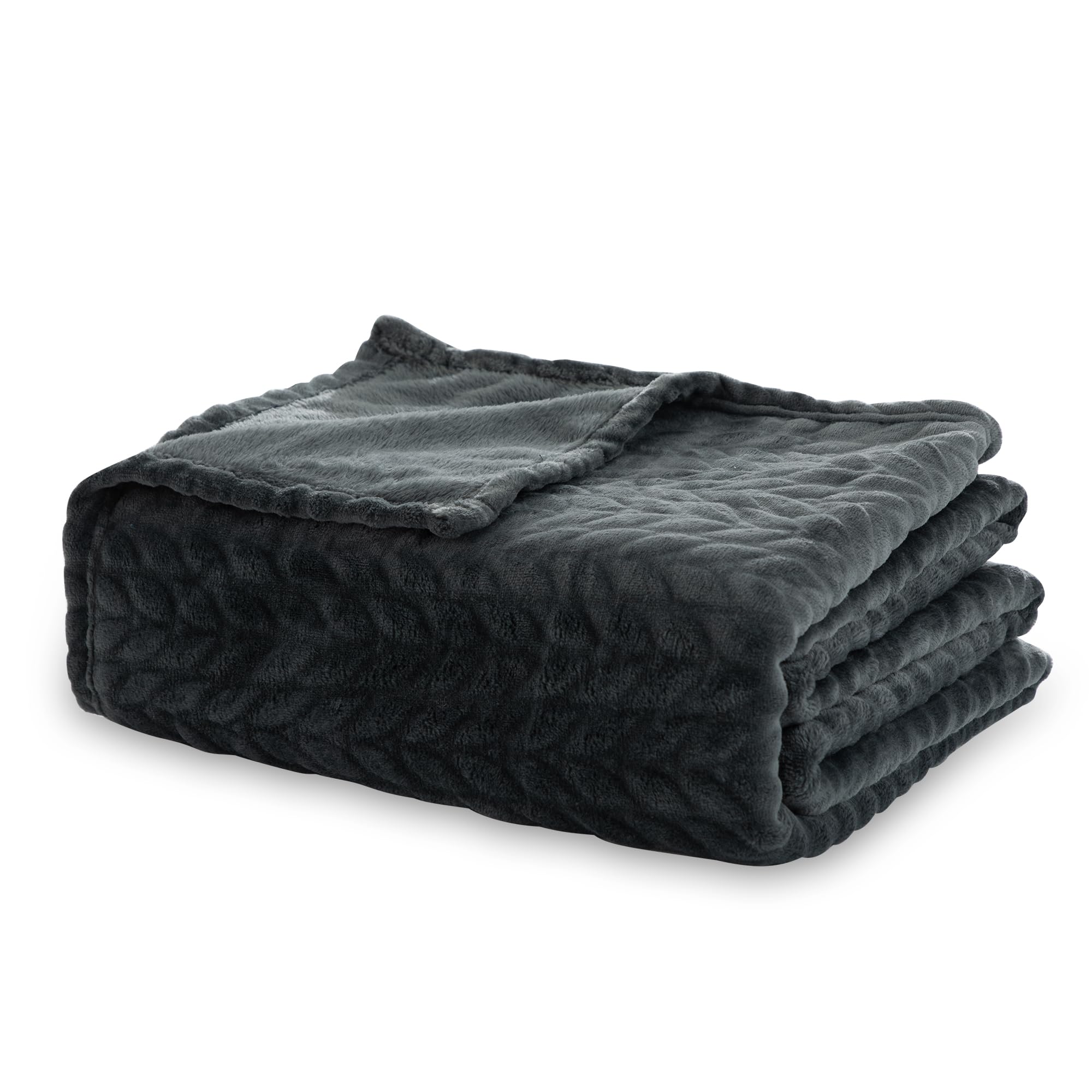 Winthome Manta Suave Esponjosa, Mantas Sofa Cama Caliente, Frazada Navidad Franela Fácil de Cuidar, Blanket Polar para Niños, Adolescentes y Adultos, Cobijas para Todas Las Estaciones(150x200cm,Gris)