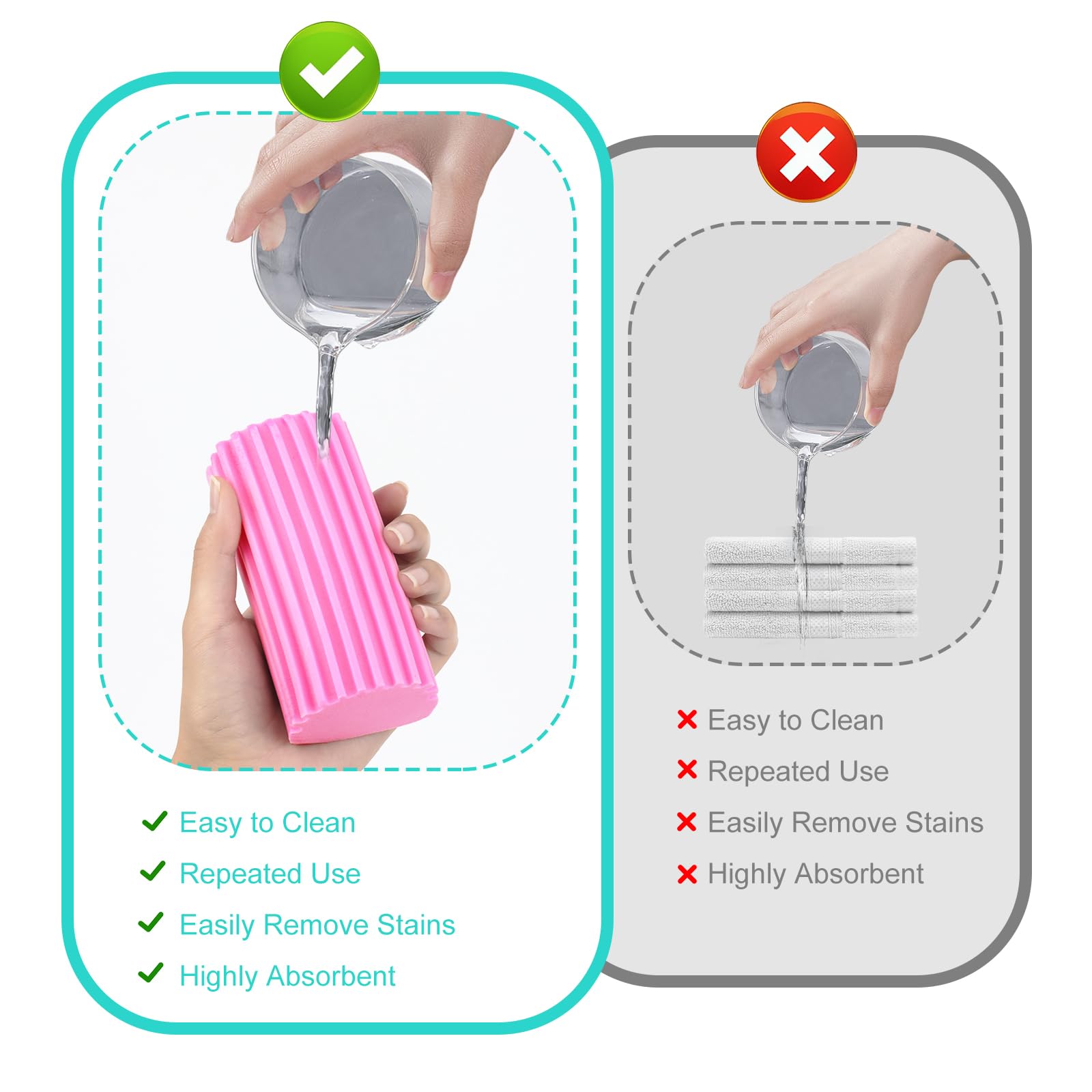 Spugne Per Polvere Riutilizzabili - Set 3 Pezzi Multicolore Per Pulizia Pareti, Finestre, Persiane - Foto 10